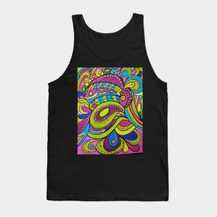 Colorful Original Artwork Acrylic Painting Tank Top